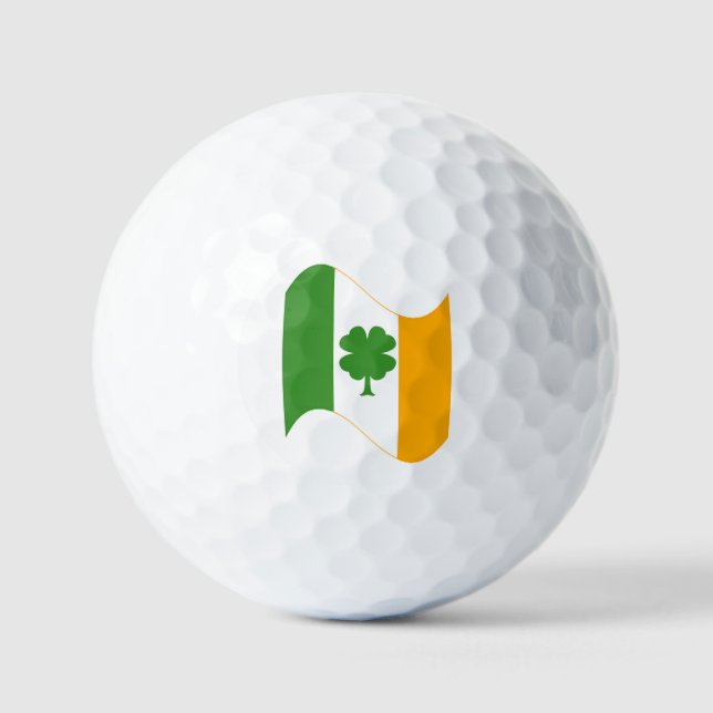 Flag And Shamrock Golf Balls (Front)