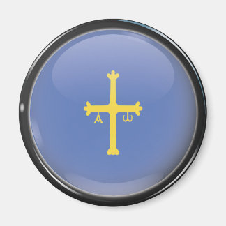 Flag and shield of Asturias Magnet