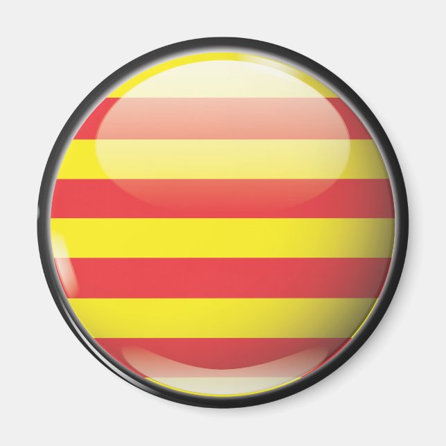 Flag and shield of Catalonia Magnet (Front)