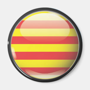 Flag and shield of Catalonia Magnet