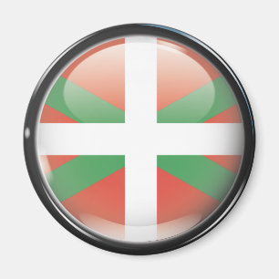 Flag and shield of Euskadi Magnet
