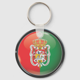 Flag and shield of Granada Key Ring