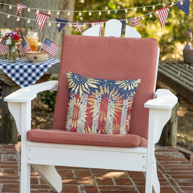 Flag and sunflowers cushion (Creator Uploaded)