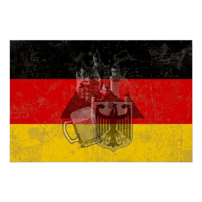 Flag and Symbols of Germany ID152 Poster (Front)