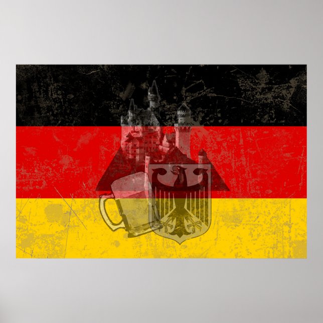 Flag and Symbols of Germany ID152 Poster (Front)