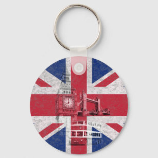 Flag and Symbols of Great Britain ID154 Key Ring
