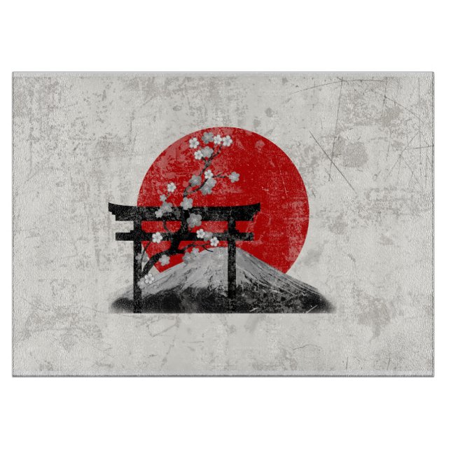 Flag and Symbols of Japan ID153 Cutting Board (Front)