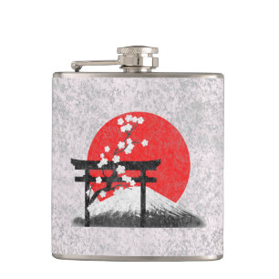 Flag and Symbols of Japan ID153 Hip Flask