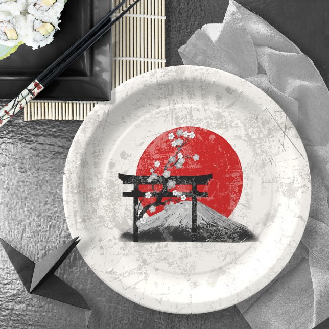 Flag and Symbols of Japan ID153 Paper Plate (Creator Uploaded)