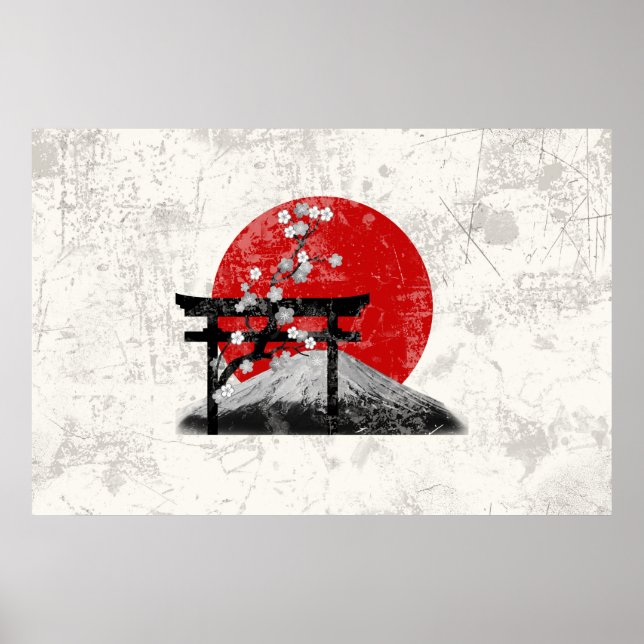 Flag and Symbols of Japan ID153 Poster (Front)