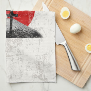 Flag and Symbols of Japan ID153 Tea Towel