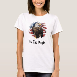 *~* Flag APw7 Patriotic American Stars Bald Eagle T-Shirt