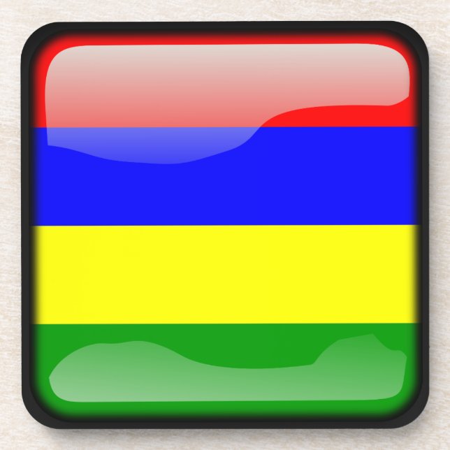 Flag auf Mauritius Coaster (Front)