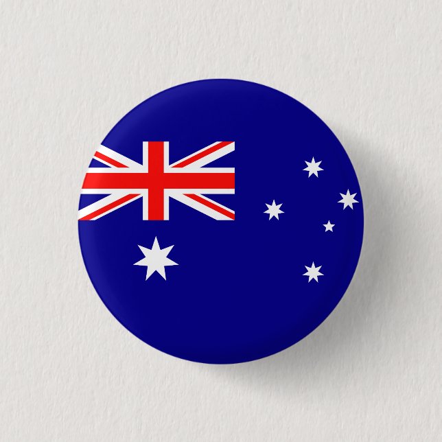 Flag Australia 3 Cm Round Badge (Front)