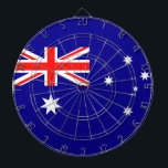 Flag Australia Dartboard<br><div class="desc">Flag of Australia: The flag of the United Kingdom "the Union Jack" is located in the upper left corner, below is the Star of the Federation. The other stars represent the constellation of the Southern Cross.</div>