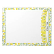 Flag Banner and Watercolor Lemon Tree Pattern