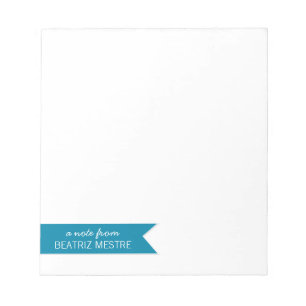 Flag Banner Personalised Notepads Blue