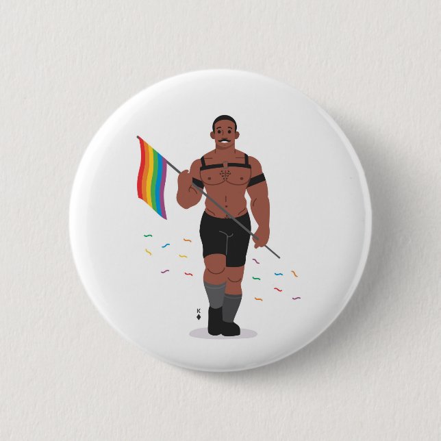 FLAG-BEAR-ERS  3 6 CM ROUND BADGE (Front)