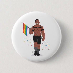 FLAG-BEAR-ERS 3 6 CM ROUND BADGE