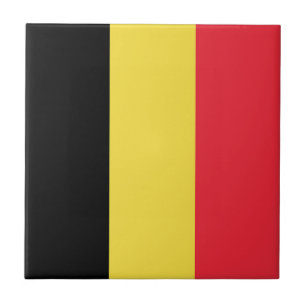 Flag Belgium Tricolor Ceramic Tile