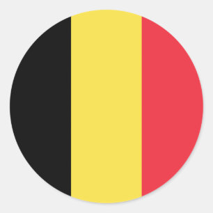 Flag Belgium Tricolor Classic Round Sticker