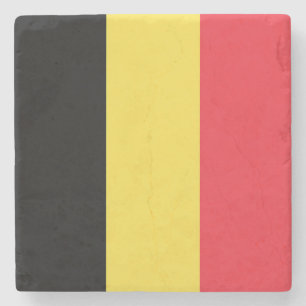Flag Belgium Tricolor Stone Coaster