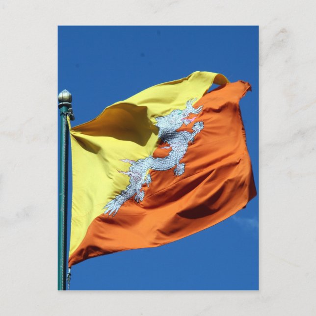 flag bhutan postcard (Front)