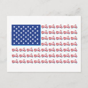 Flag-Blue-Shadow Postcard