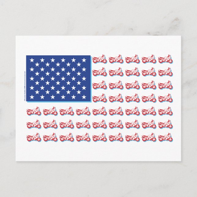 Flag-Blue-Shadow Postcard (Front)