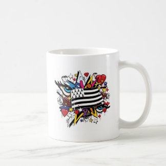 Flag Brittany Breizh graffiti Breton graff Coffee Mug