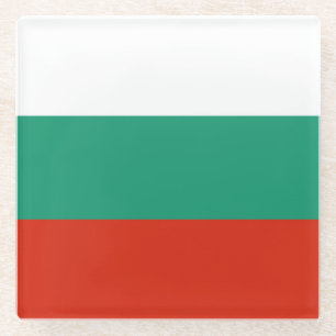Flag Bulgaria tricolor Glass Coaster