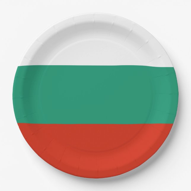 Flag Bulgaria tricolor Paper Plate (Front)