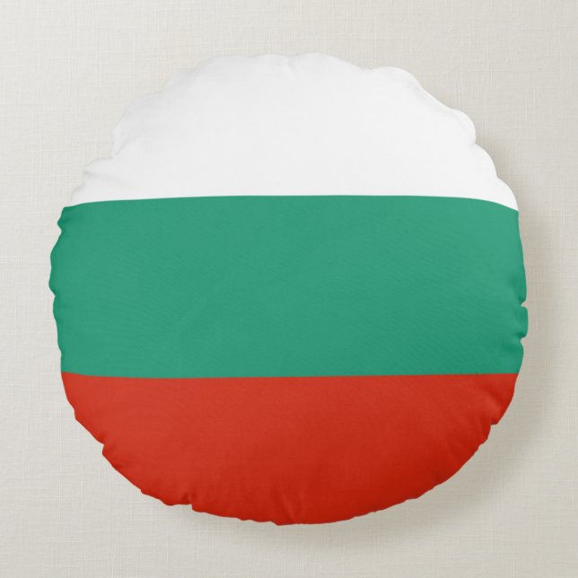 Flag Bulgaria tricolor Round Cushion (Front)