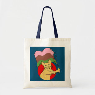 Flag Cat Nonbinary Love Tote Bag