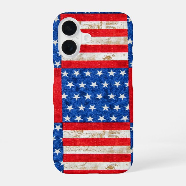 Flag Chequerboard iPhone 16 Case (Back)