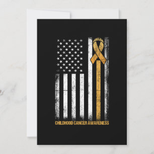 Flag Childhood Cancer Awareness Gift Invitation