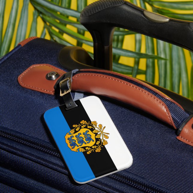 Flag/ coat of arms of Estonia Luggage Tag (Front Insitu 1)