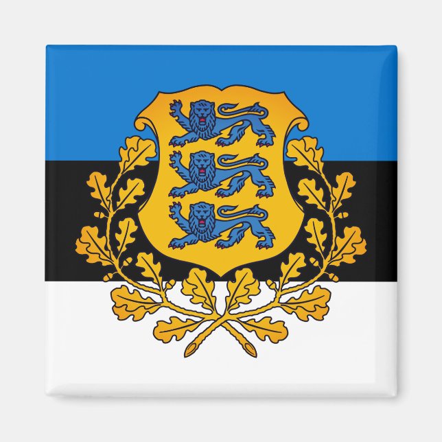 Flag/ coat of arms of Estonia Magnet (Front)