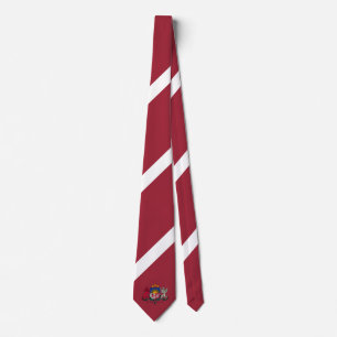 Flag/ coat of arms of Latvia Tie