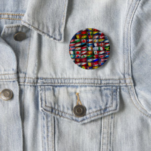 Flag collection 6 cm round badge