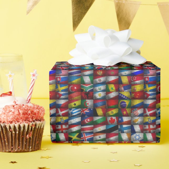 Flag collection wrapping paper (Birthday Party)