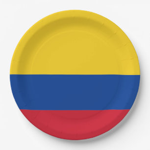Flag: Colombia Paper Plate