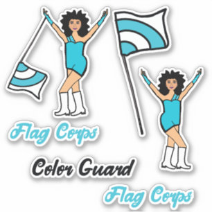 Flag Colour Guard Stickers ( Aqua)
