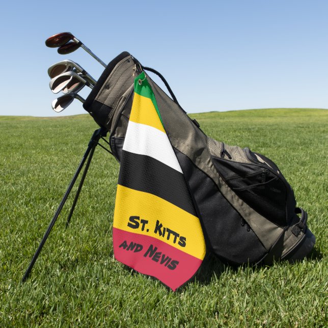 Flag Colours of St. Kitts  Golf Towel (Green)