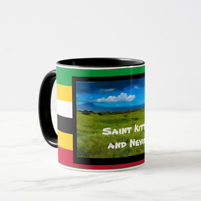 Flag Colours of St. Kitts  Mug (Front Left)