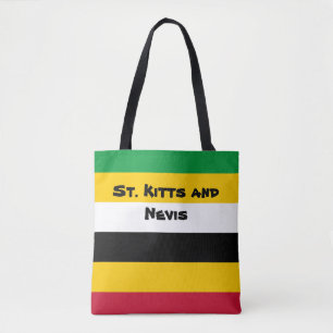 Flag Colours of St. Kitts Tote Bag