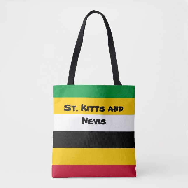 Flag Colours of St. Kitts  Tote Bag (Front)