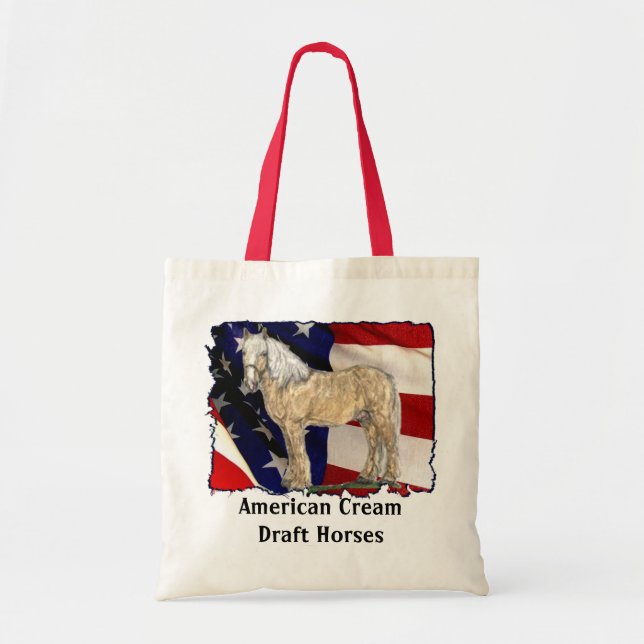 Flag Cream Horse Tote (Front)