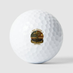 Flag Cross Tree 250 Years Faith and Freedom 1776-2 Golf Balls