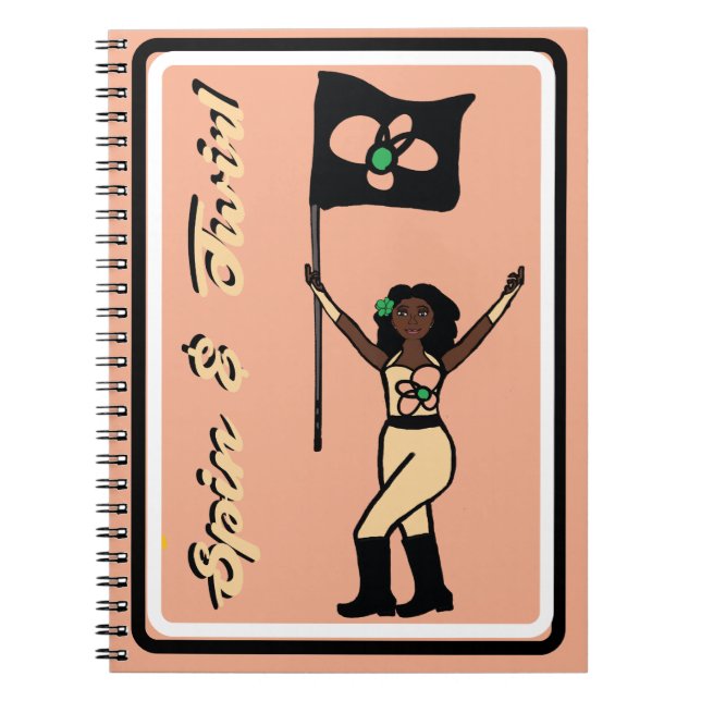 Flag Dancer Peach Flower Notebook (Front)